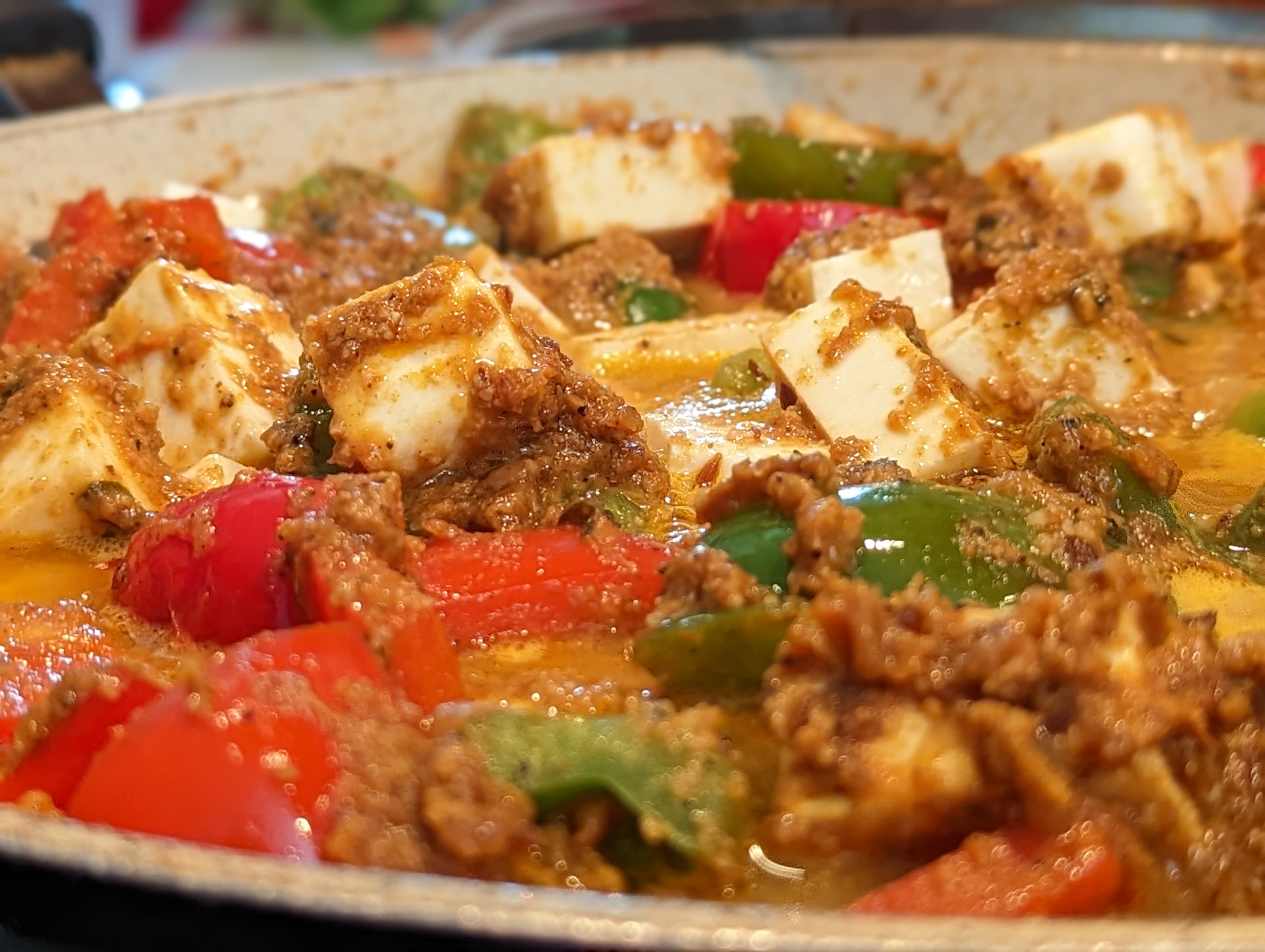 paneer, cheese, indian cheese, indian food, warm, savory, bell peppers, curry, spices, delicious savory meals, dinner